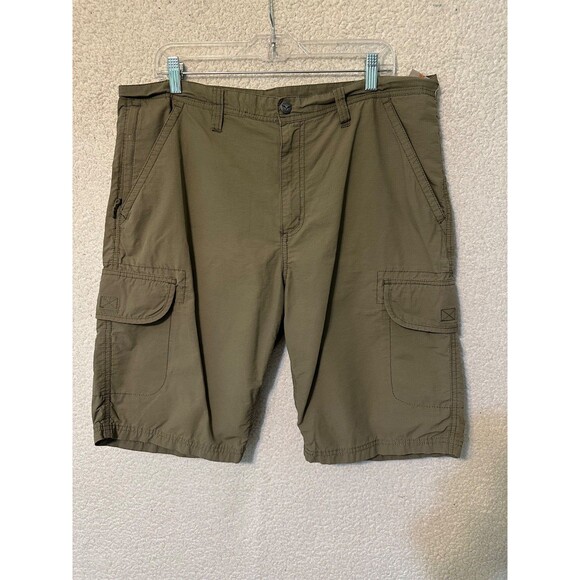 Hawke & Co Other - Hawke&Co Cargo Short Pants Mens 36 Solid Beige Mid Rise Zip Fly Pockets‎ Casual